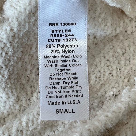 Project Social T Sweater Womens Small Tan Cozy Knit Cropped V Neck Top New - Picture 4 of 10